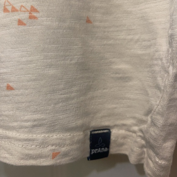 Prana Cream Short Sleeve Tee with Speckled Pattern - Picture 7 of 8